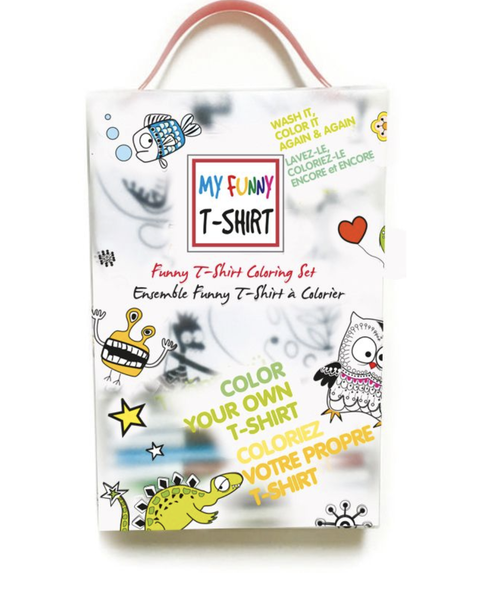 Funny Mat Washable Reusable Coloring T-Shirt Set - Sea