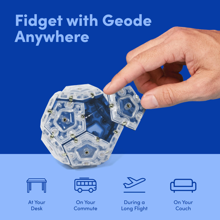 Speks Geode Sphere Magnetic Fidget Toy - Cobalt