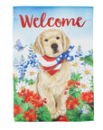 Dog with Patriotic Bandana Garden Suede Flag