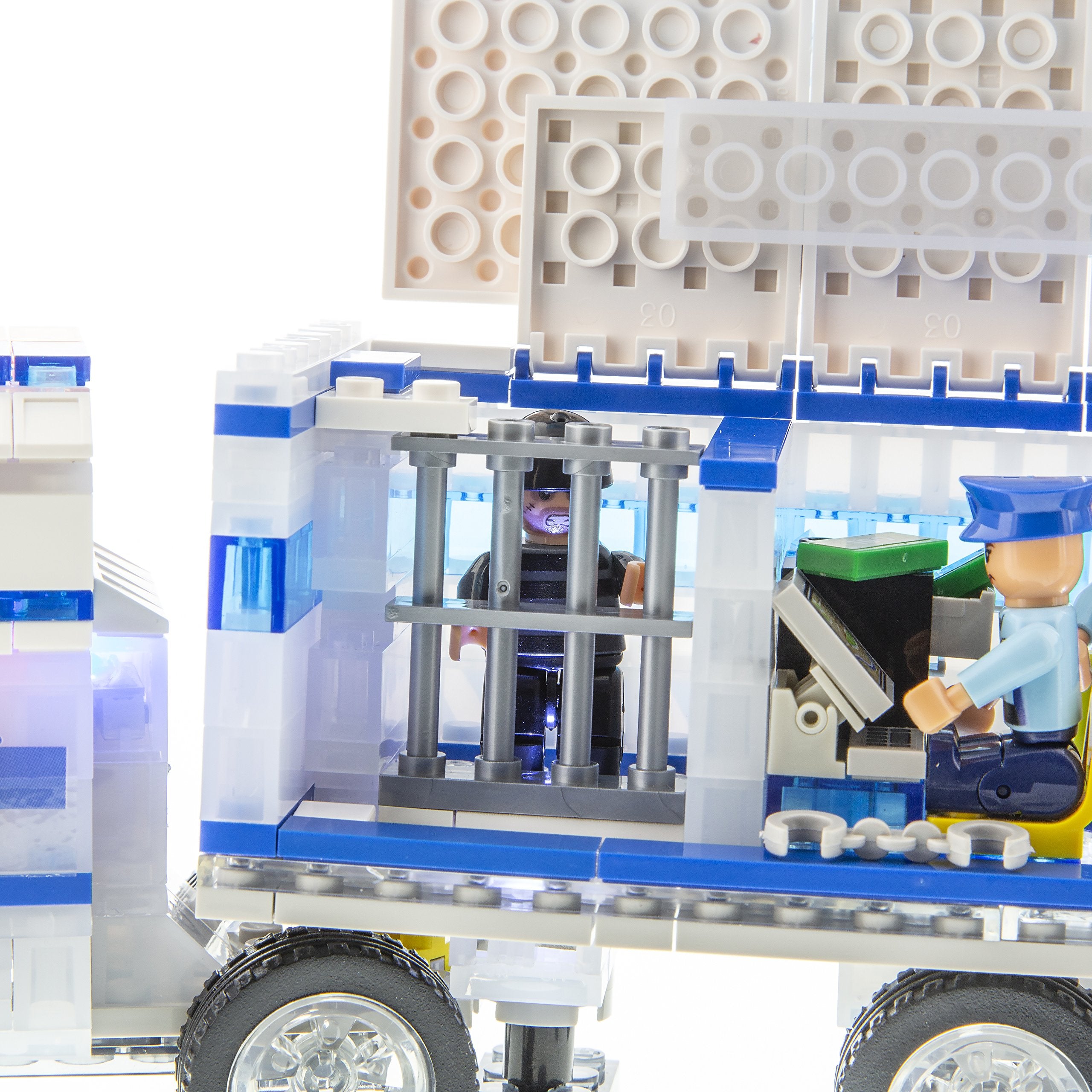 Laser Pegs Mobile Police Unit Light Up Building Kit (300Piece