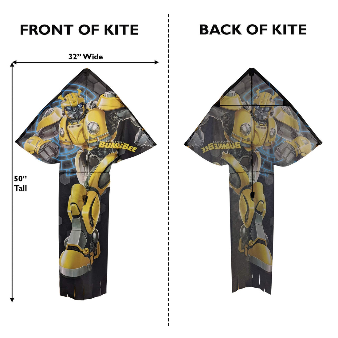 X Kites SkyFlier Nylon Kite, Bumblebee, 50 Inches Tall