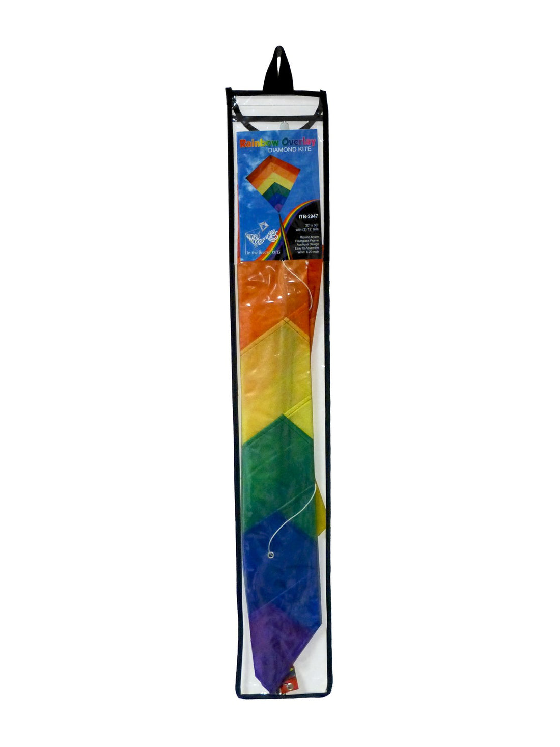 30" Diamond Kite - Rainbow Overlay