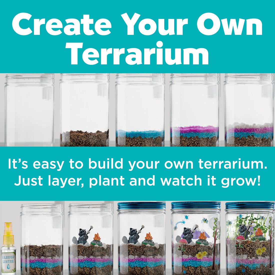 Creativity for Kids Grow 'N Glow Terrarium Kit for Kids - Science Activities for Kids (Packaging May Vary)