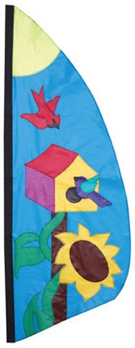 Premier Kites 23881 Wind Garden Ripstop Nylon Feather Banner, Birdhouse, 8-1/2-Feet