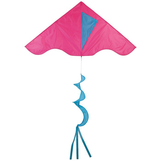 55" Colorblock Delta - Pink with Aqua Twister Tail
