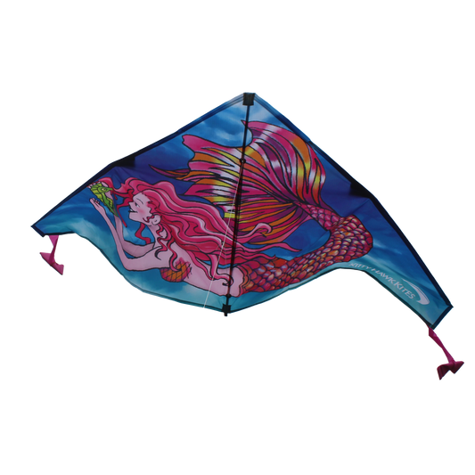 Pink Mermaid Nylon Delta Kite
