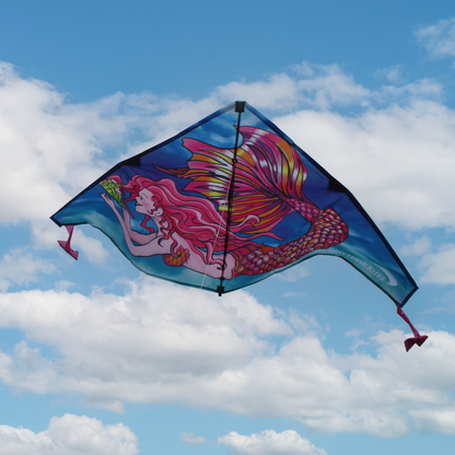 Pink Triangle Kite Pink Mermaid Nylon Delta Kite – Kitty Hawk Kites