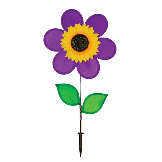 12" Sunflower Wind Spinner - Purple