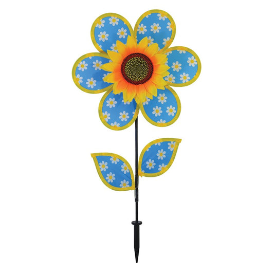 12" Sunflower Wind Spinner - Daisy