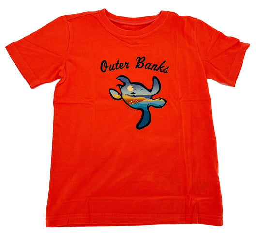 Life is Good - Outer Banks Turtlescape Kid's T-Shirt