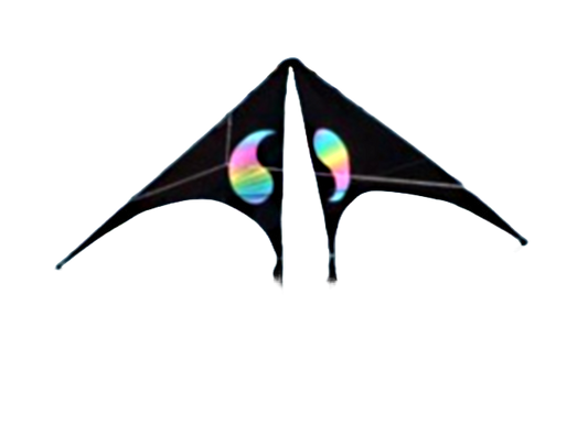 Ying Yang Dual Line Stunt Kite - Rainbow