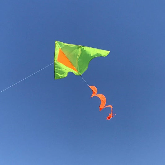 55" Colorblock Delta - Yellow with Orange Twister Tail