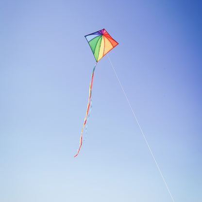 30" Diamond Kite - Rainbow Stained Glass