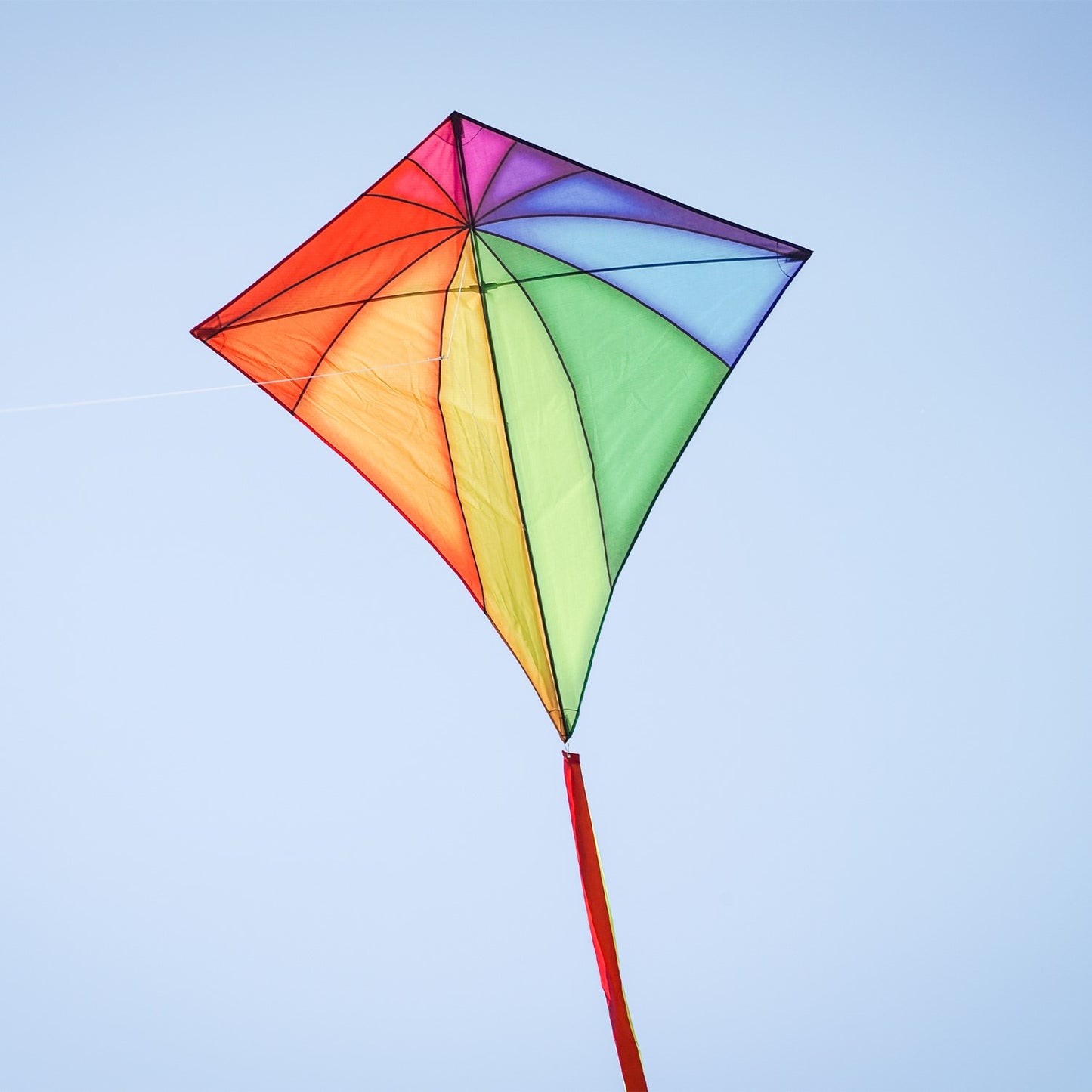 46" Diamond Kite - Rainbow Stained Glass