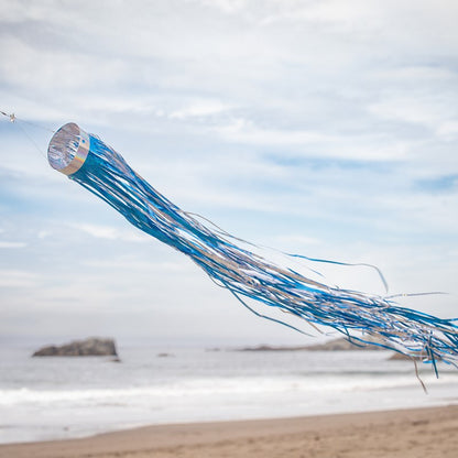 51" Holographic Mylar Windsock - Cobalt