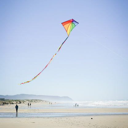 46" Diamond Kite - Rainbow Stained Glass