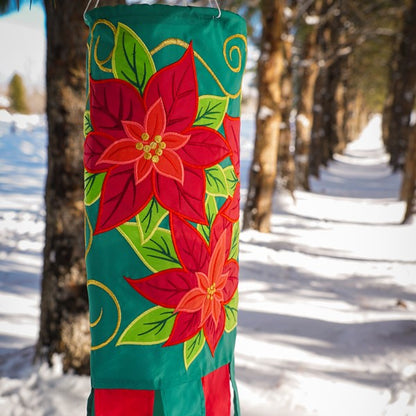 40" Windsock - Holiday Poinsettia