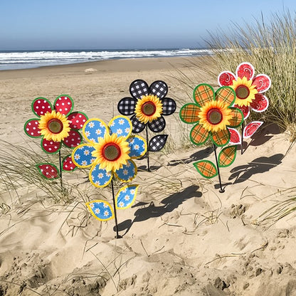 12" Sunflower Wind Spinner - Daisy