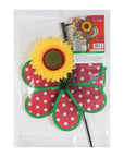 In The Breeze - 12" POLKA DOT SUNFLOWER WITH LEAVES