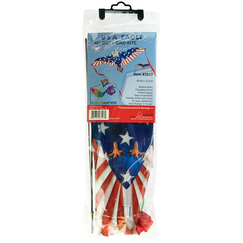 40" Bitty Bird Kite - Patriotic Eagle