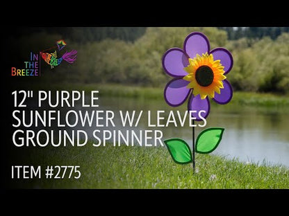 12" Sunflower Wind Spinner - Purple