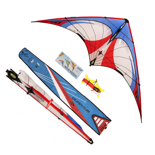 KHK Exclusive Prism Quantum 2.0 Stunt Kite - Red White & Blue