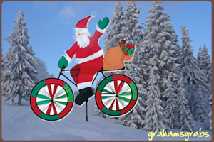 30 in. Bike Spinner - Santa