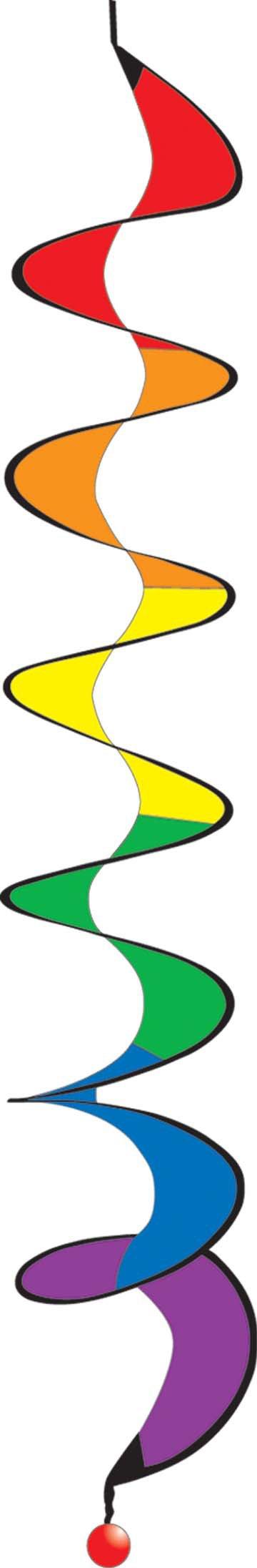 45-inch Rainbow Spiral Twister Wind Spinner - Kitty Hawk Kites Online Store