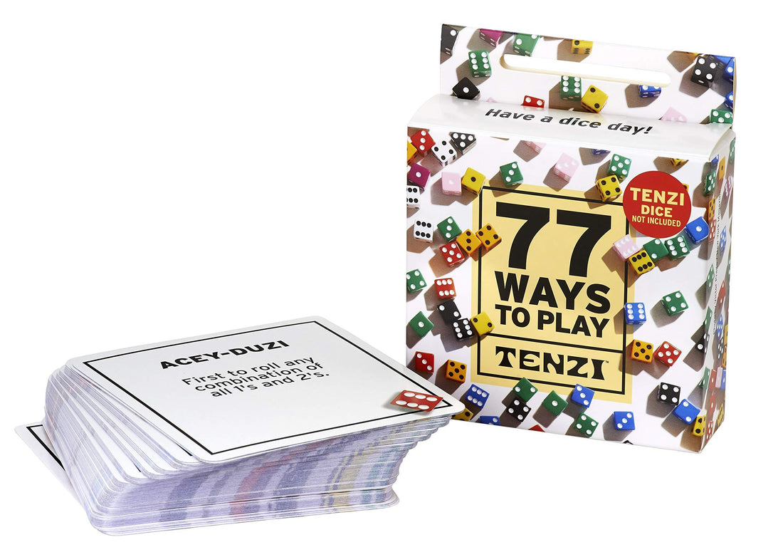 TENZI 77 Ways to Play The Add-on Card Set for The Dice Party Game - Ages 7 to 97 - Kitty Hawk Kites Online Store