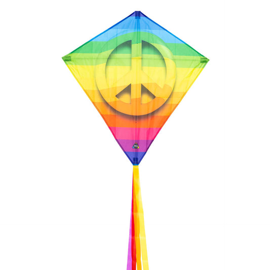 27" Diamond Kite - Rainbow Peace