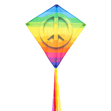 HQ Eco Eddy Rainbow Peace Diamond Kite