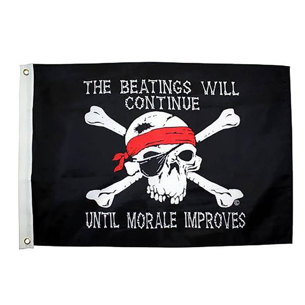 Beatings Will Continue 3x5 Grommet Flag - Kitty Hawk Kites Online Store