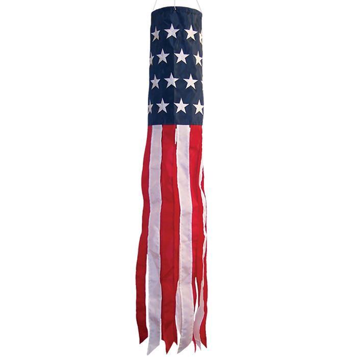 Stars & Stripes Embroidered 40 Inch Windsock - Kitty Hawk Kites Online Store