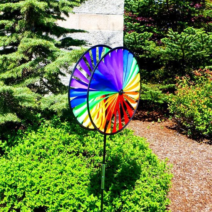 Rainbow Duo Wheel Wind Spinner - Kitty Hawk Kites Online Store