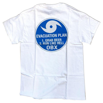 OBX Hurricane Evacuation Plan Adult Short Sleeve T - Kitty Hawk Kites Online Store