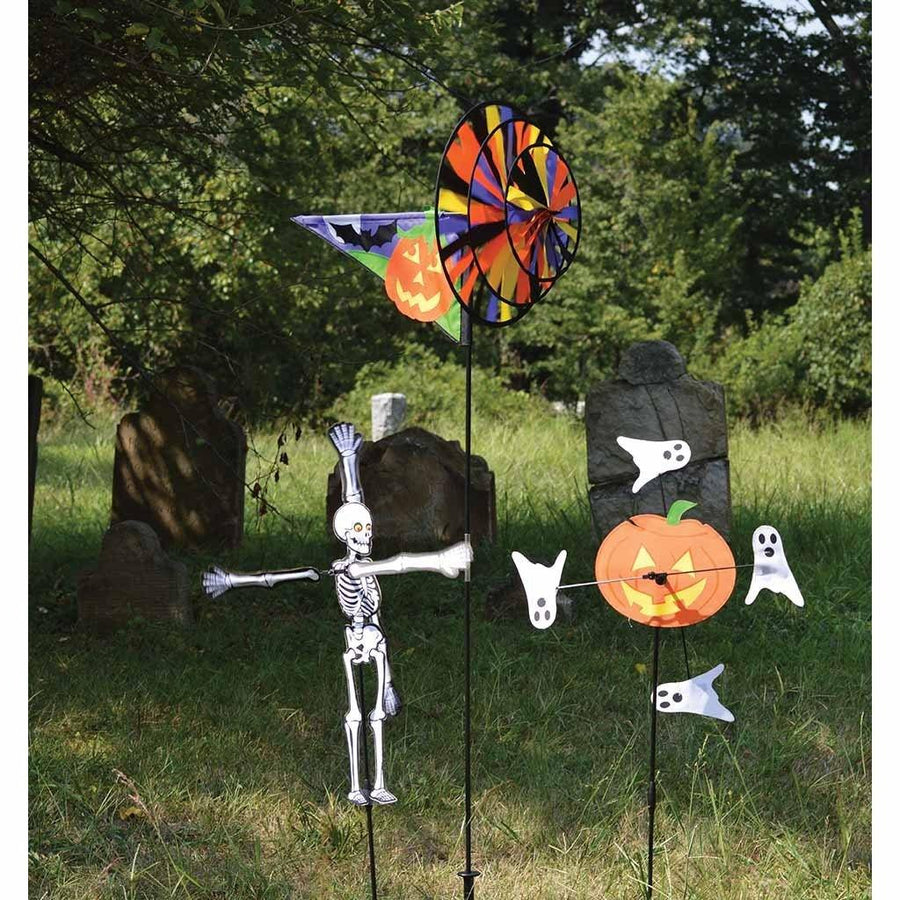 Pumpkin & Ghost 10in Halloween Whirligig Wind Spinner - Kitty Hawk Kites Online Store