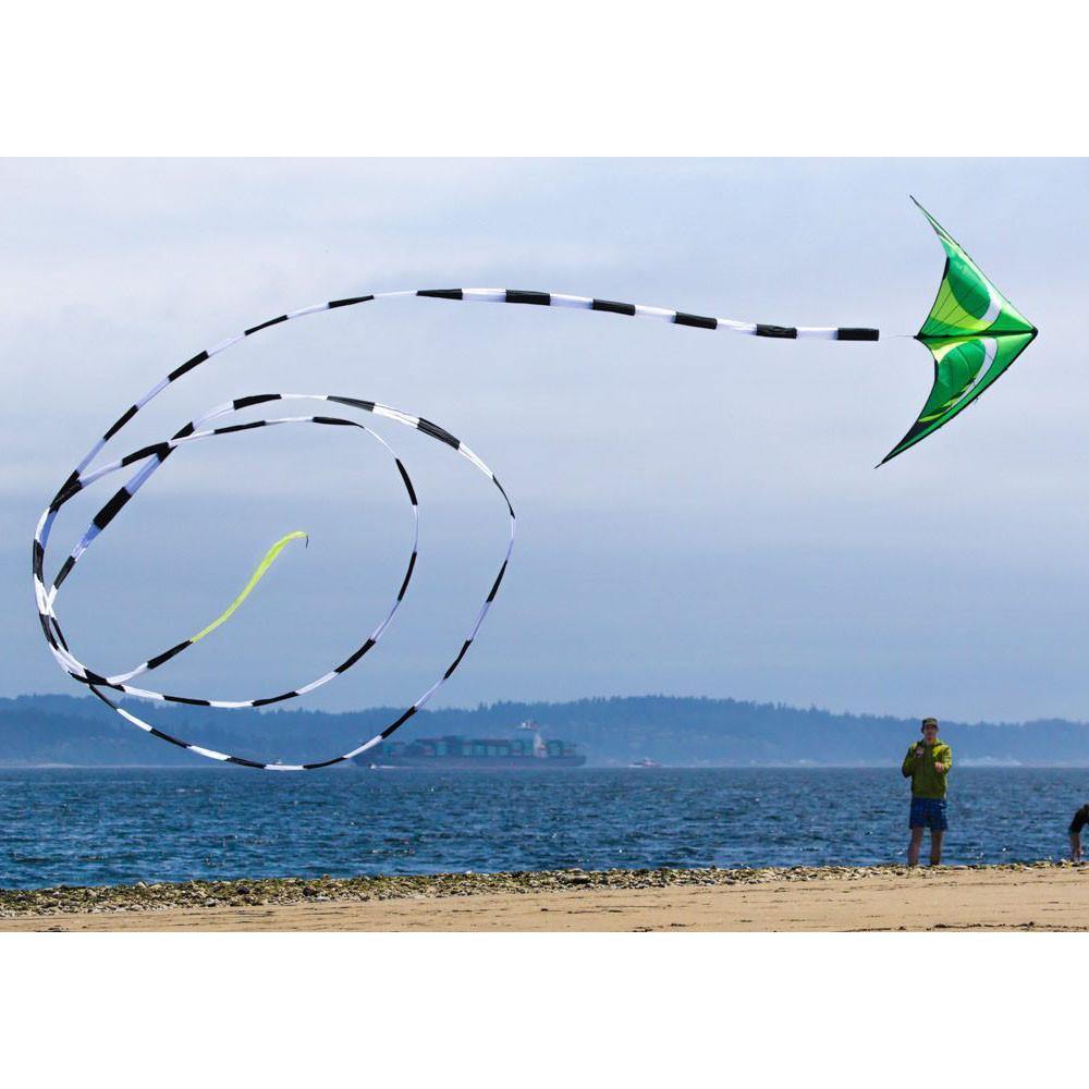Prism Black/White 75 Foot Kite Tube Tail - Kitty Hawk Kites Online Store