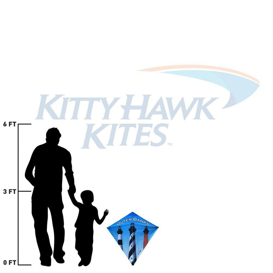 Outer Banks Lighthouses Souvenir Diamond Kite - Kitty Hawk Kites Online Store