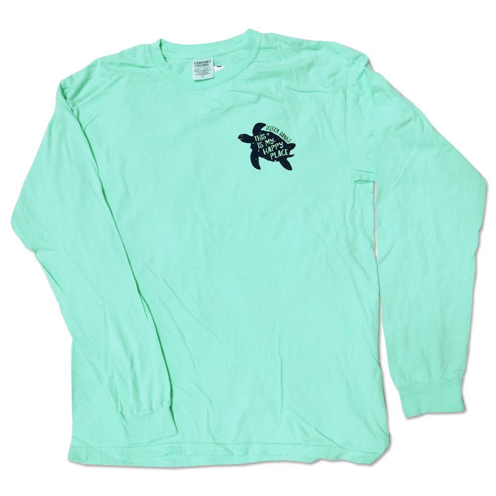 This Is My Happy Place OBX Turtle Long Sleeve Tee - Kitty Hawk Kites Online Store