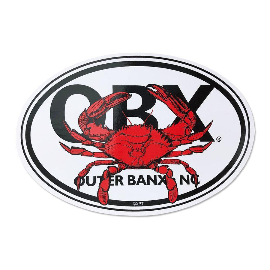 OBX Crab Oval Sticker - Kitty Hawk Kites Online Store