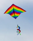 Rainbow Stripe 46 Inch Delta Kite W Spinning Tail - Kitty Hawk Kites Online Store