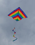 Rainbow Stripe 46 Inch Delta Kite W Spinning Tail - Kitty Hawk Kites Online Store