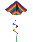 Rainbow Stripe 46 Inch Delta Kite W Spinning Tail - Kitty Hawk Kites Online Store