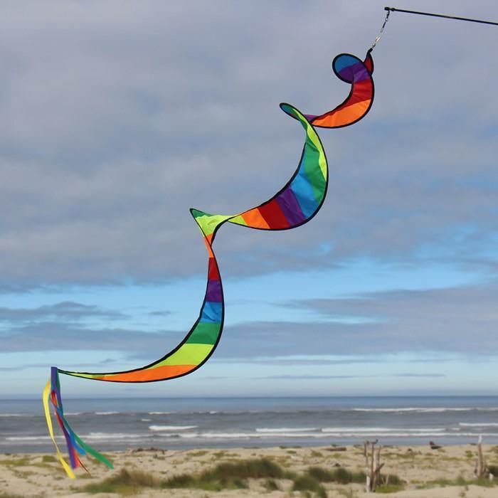 48 Inch Rainbow Stripe Twister Tail w/ Streamers - Kitty Hawk Kites Online Store