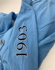 First Flight Sweatshirt - Light Blue - Kitty Hawk Kites Online Store