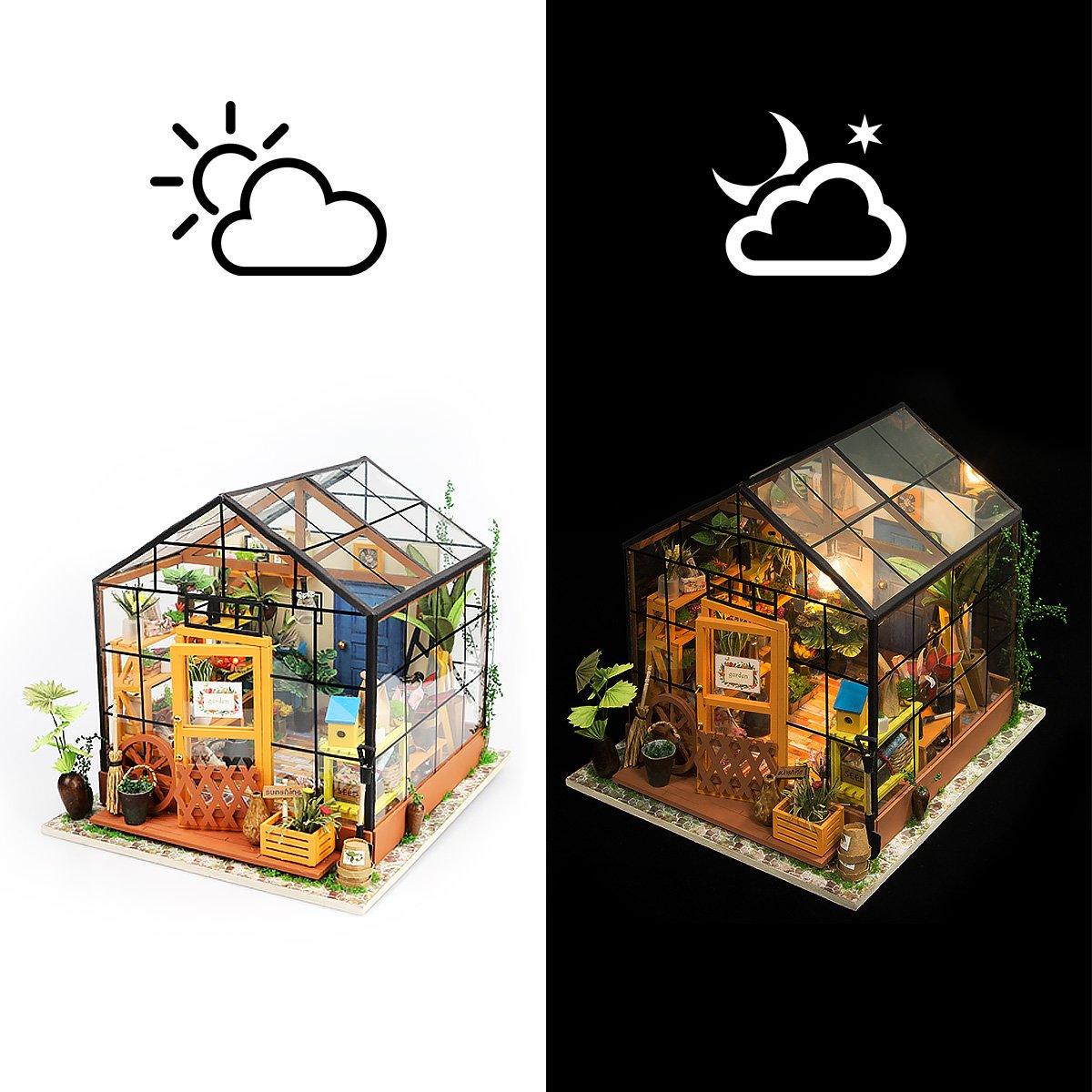 Cathy&#39;s Flower House Miniature Wooden Dollhouse - Kitty Hawk Kites Online Store