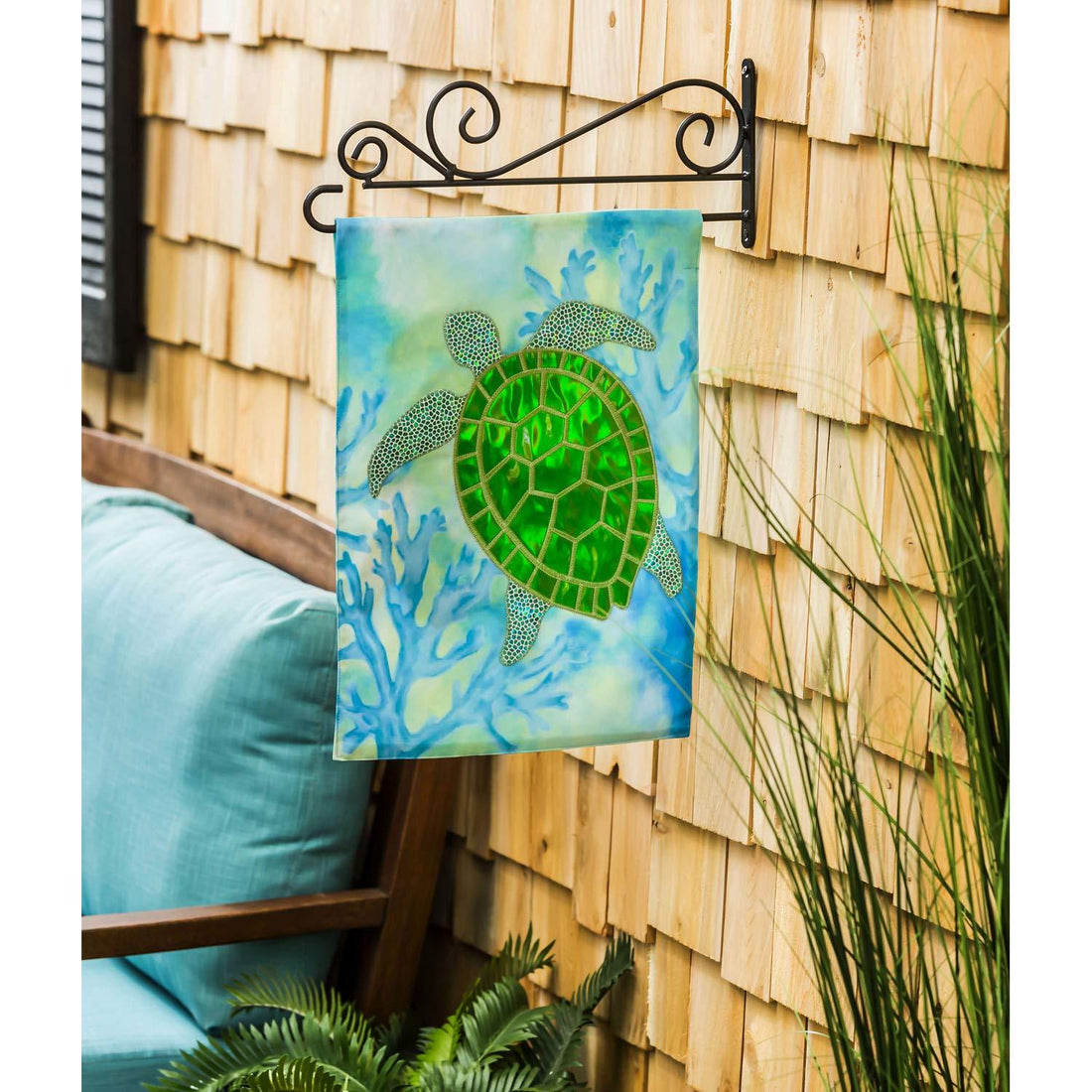 Sea Turtle Summer Linen Garden Flag - Kitty Hawk Kites Online Store