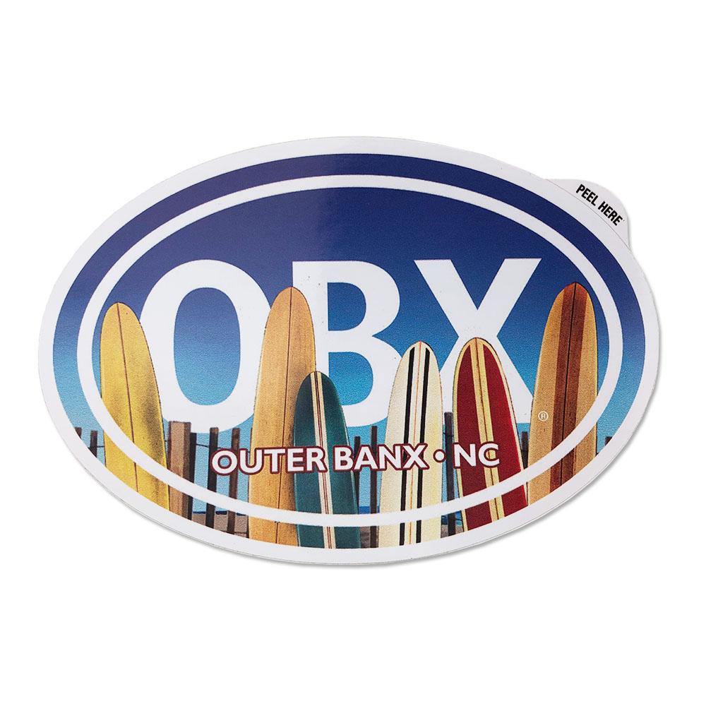 OBX Surfboards Oval Sticker - Kitty Hawk Kites Online Store