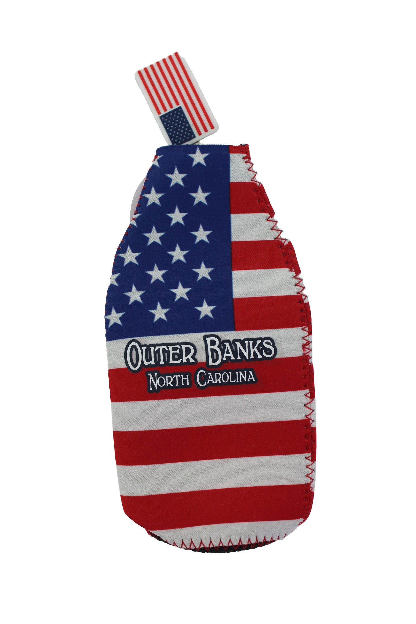Outer Banks USA Flag Party Popper Koozie