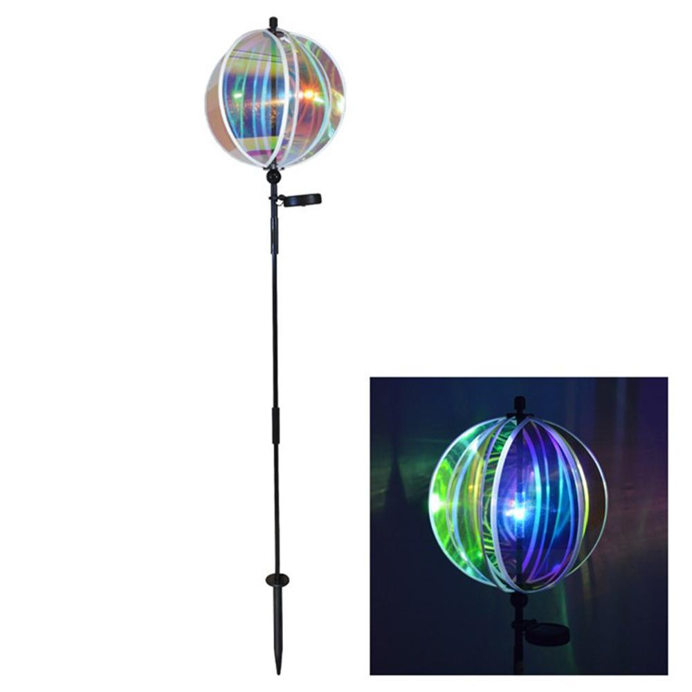 Iridescent 11" Gazing Ball Spinner with Solar Light - Kitty Hawk Kites Online Store